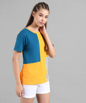 KOTTY Printed Women Round Neck Multicolor T-Shirt 