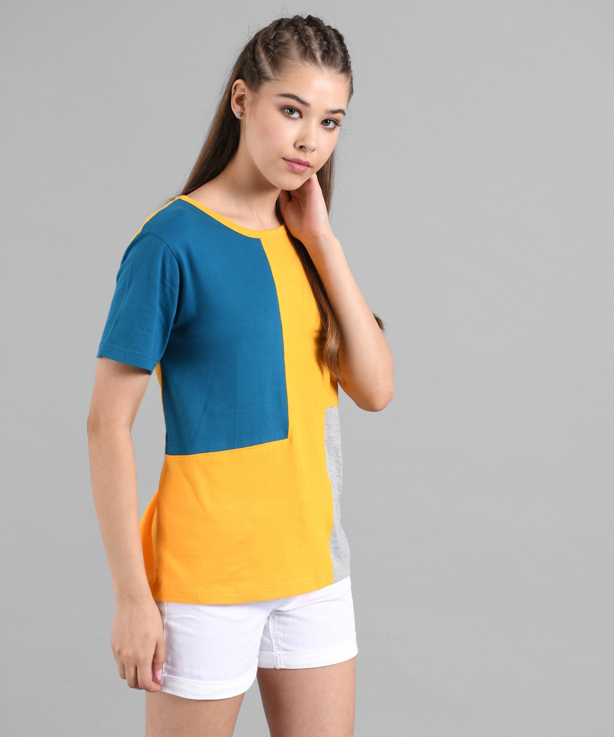 KOTTY Printed Women Round Neck Multicolor T-Shirt 