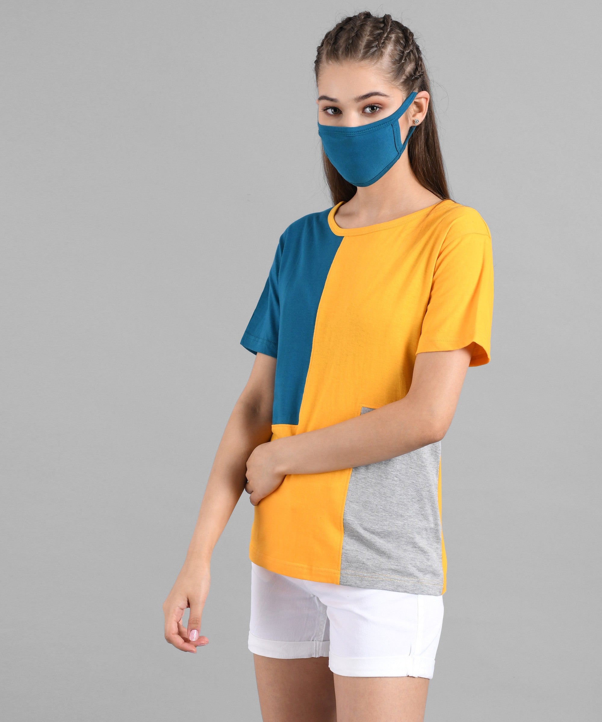 KOTTY Printed Women Round Neck Multicolor T-Shirt 