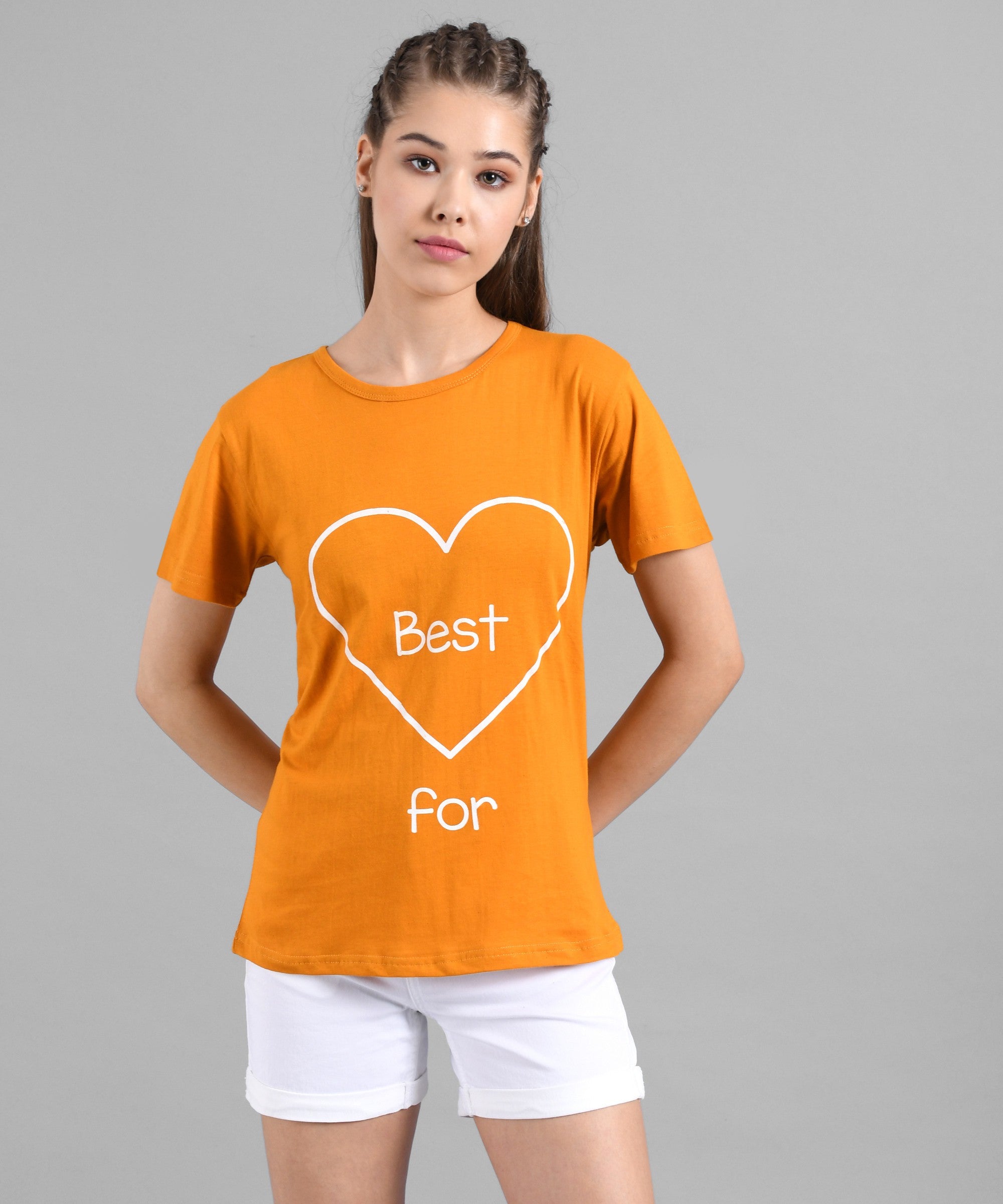 KOTTY Women's Solid Regular Fit T-Shirt