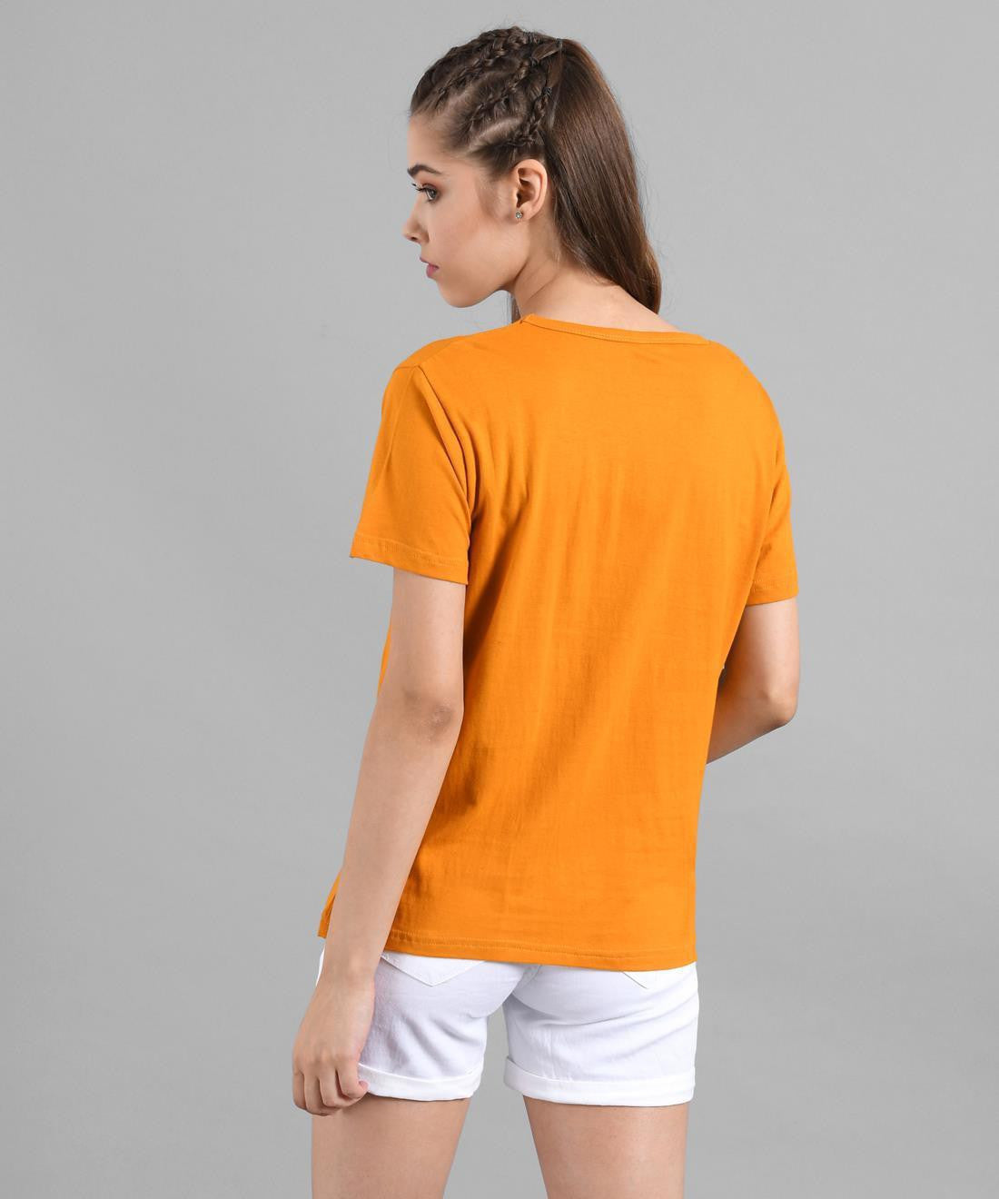 KOTTY Women's Solid Regular Fit T-Shirt