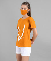 KOTTY Women's T-shirt With Mask