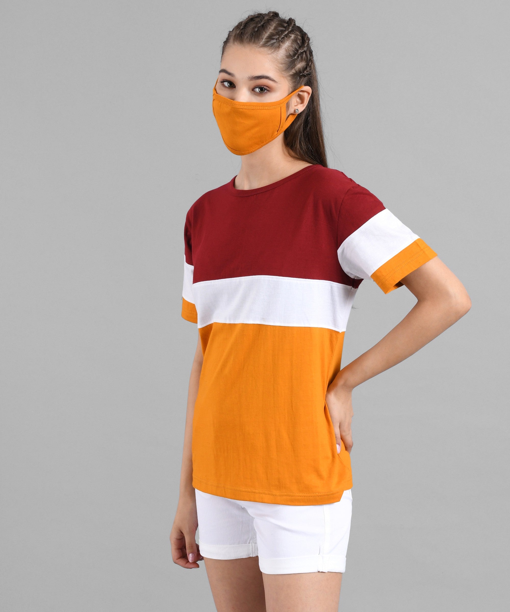 KOTTY Printed Women Round Neck Multicolor T-Shirt 