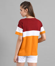KOTTY Printed Women Round Neck Multicolor T-Shirt 