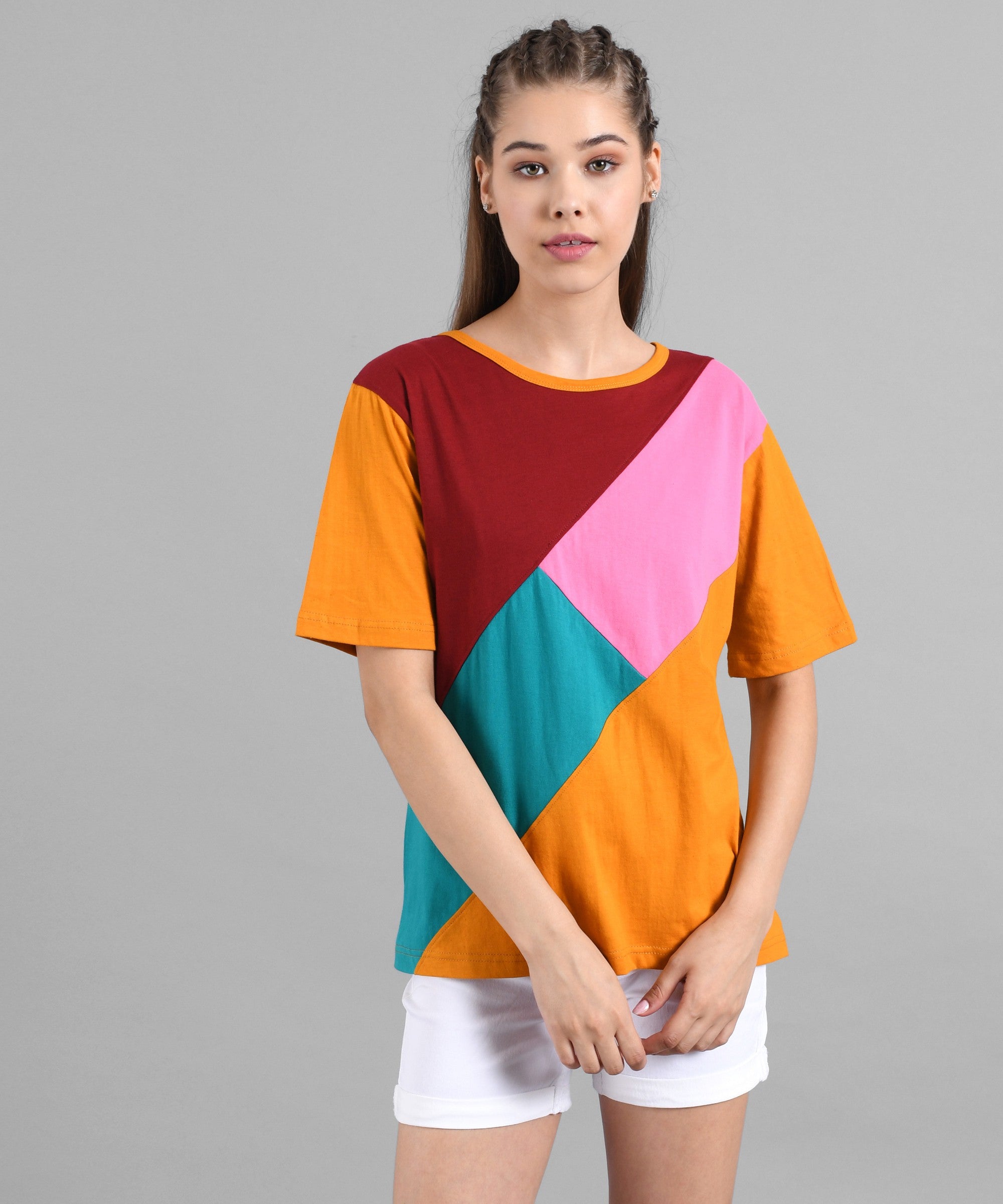 KOTTY Printed Women Round Neck Multicolor T-Shirt 