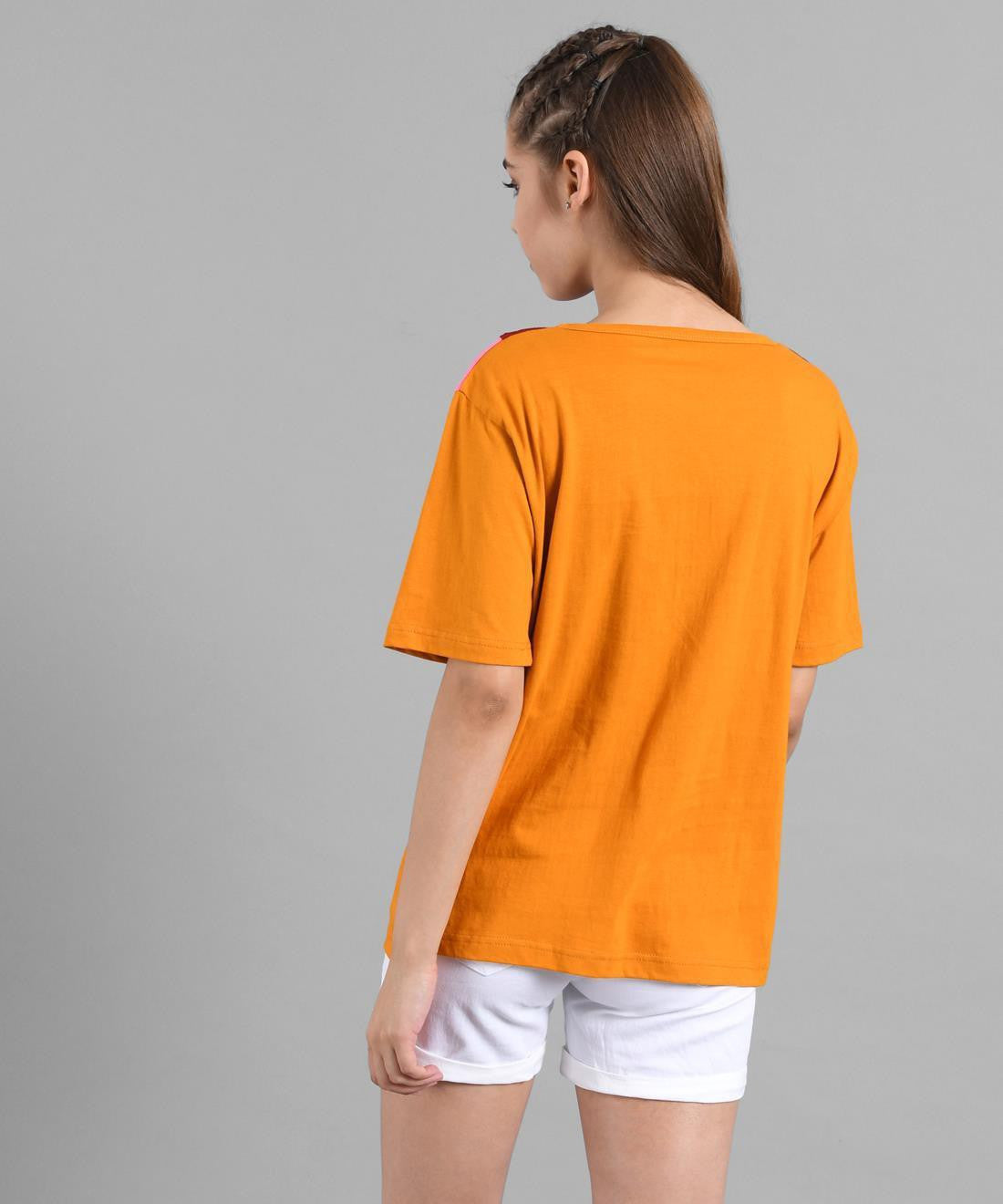 KOTTY Printed Women Round Neck Multicolor T-Shirt 