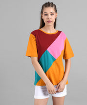 KOTTY Printed Women Round Neck Multicolor T-Shirt 