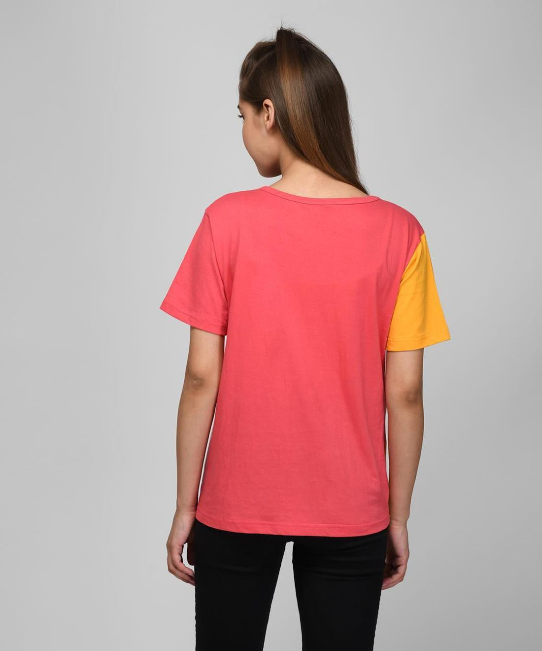 KOTTY Colorblock Women Round Neck Multicolor T-Shirt 
