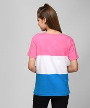 KOTTY Colorblock Women Round Neck Multicolor T-Shirt 