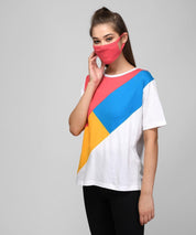KOTTY Colorblock Women Round Neck Multicolor T-Shirt 