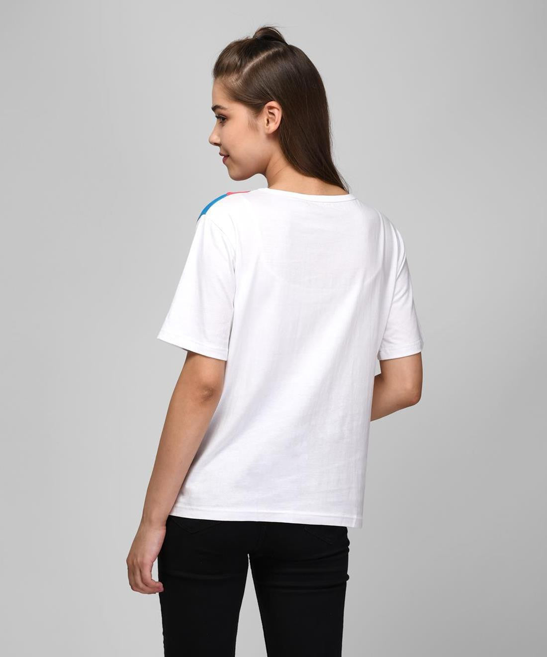 KOTTY Colorblock Women Round Neck Multicolor T-Shirt 