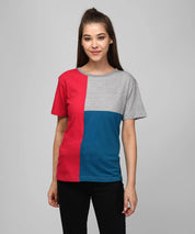 KOTTY Colorblock Women Round Neck Multicolor T-Shirt 