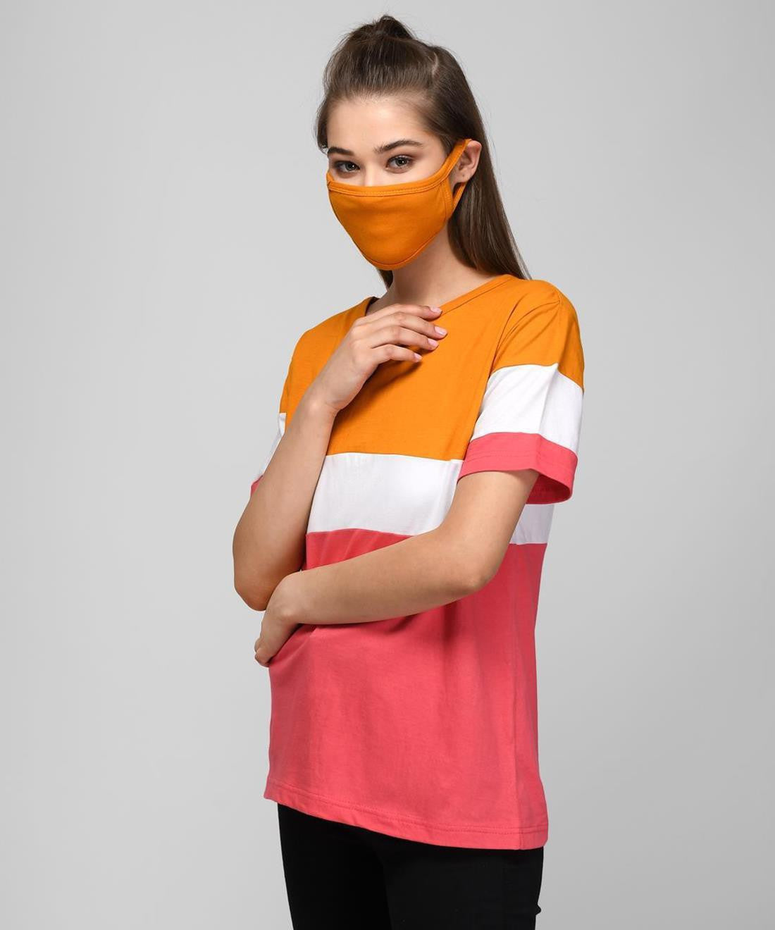 KOTTY Women's T-shirt With Mask