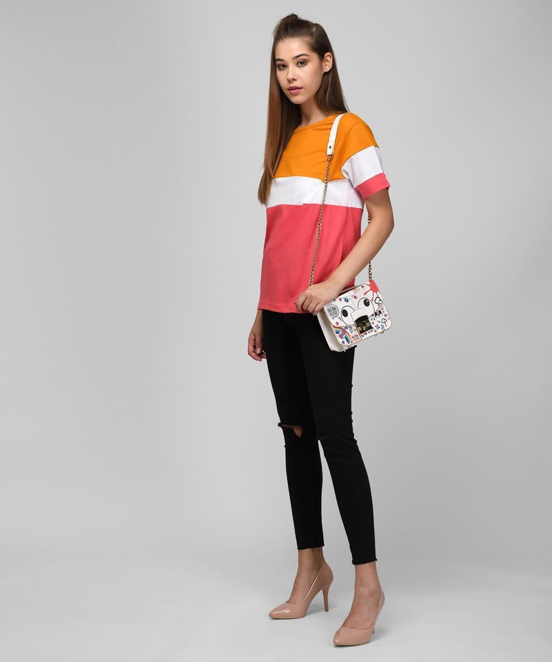 KOTTY Women's T-shirt With Mask