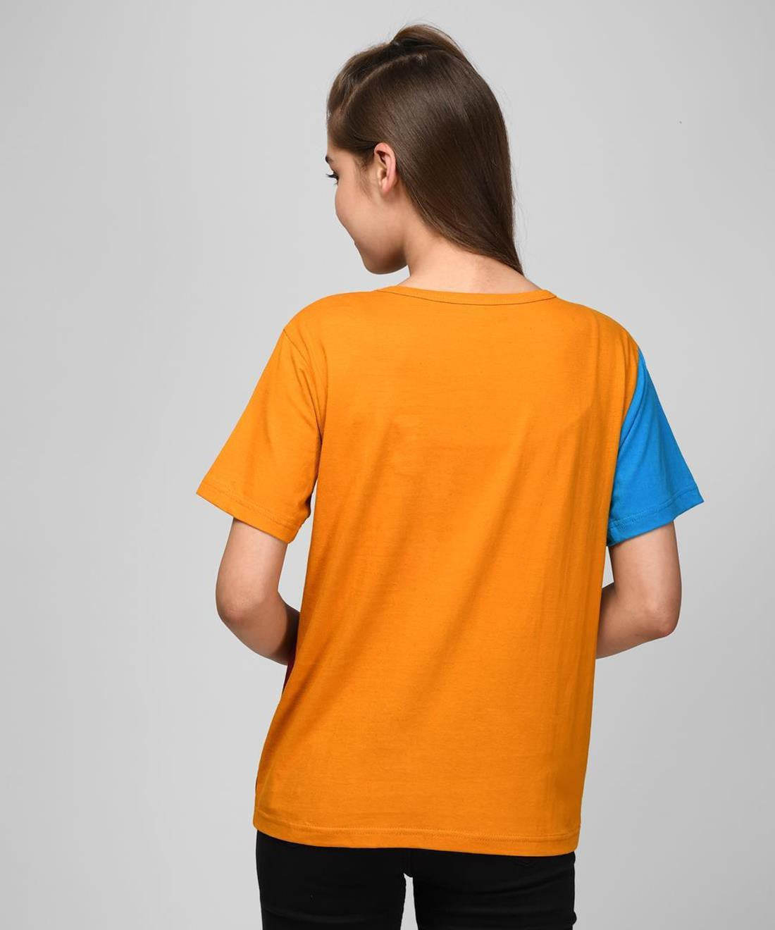 KOTTY Colorblock Women Round Neck Multicolor T-Shirt 