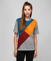KOTTY Colorblock Women Round Neck Multicolor T-Shirt 