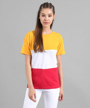 KOTTY Colorblock Women Round Neck Multicolor T-Shirt 