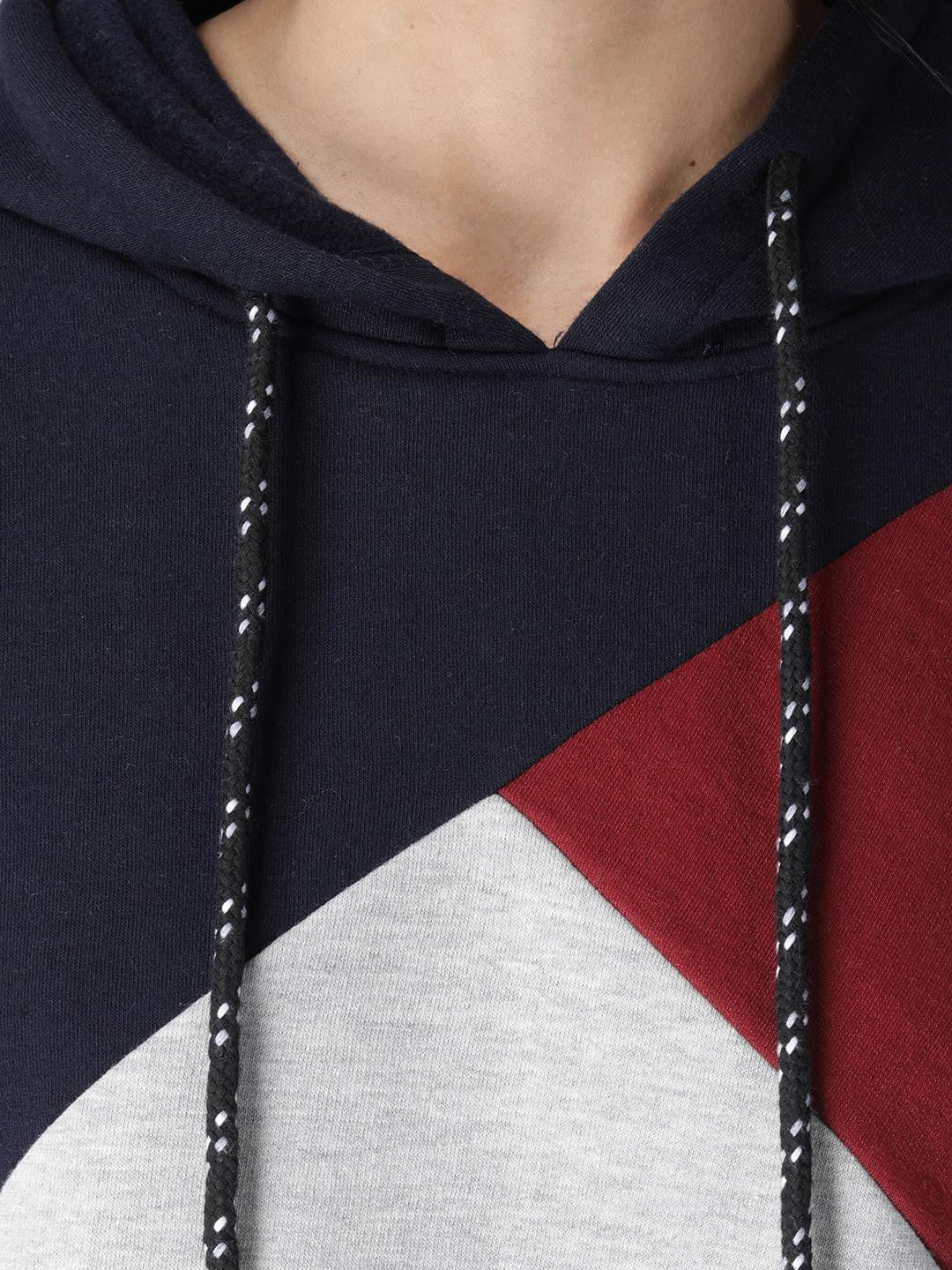 KOTTY Full Sleeve Color Block Women Sweatshirt 