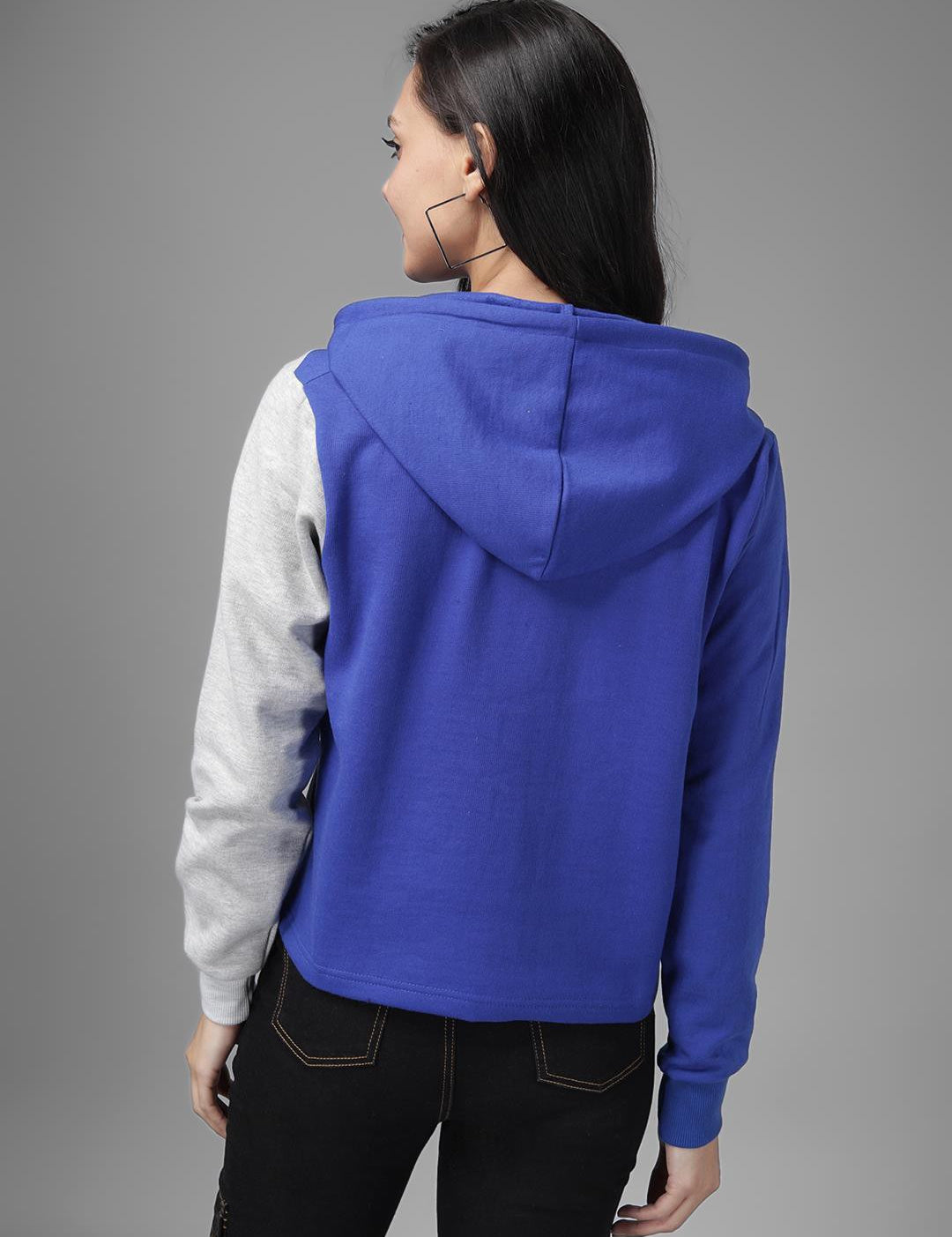 KOTTY Full Sleeve Color Block Women Sweatshirt 