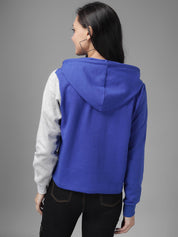 KOTTY Full Sleeve Color Block Women Sweatshirt 
