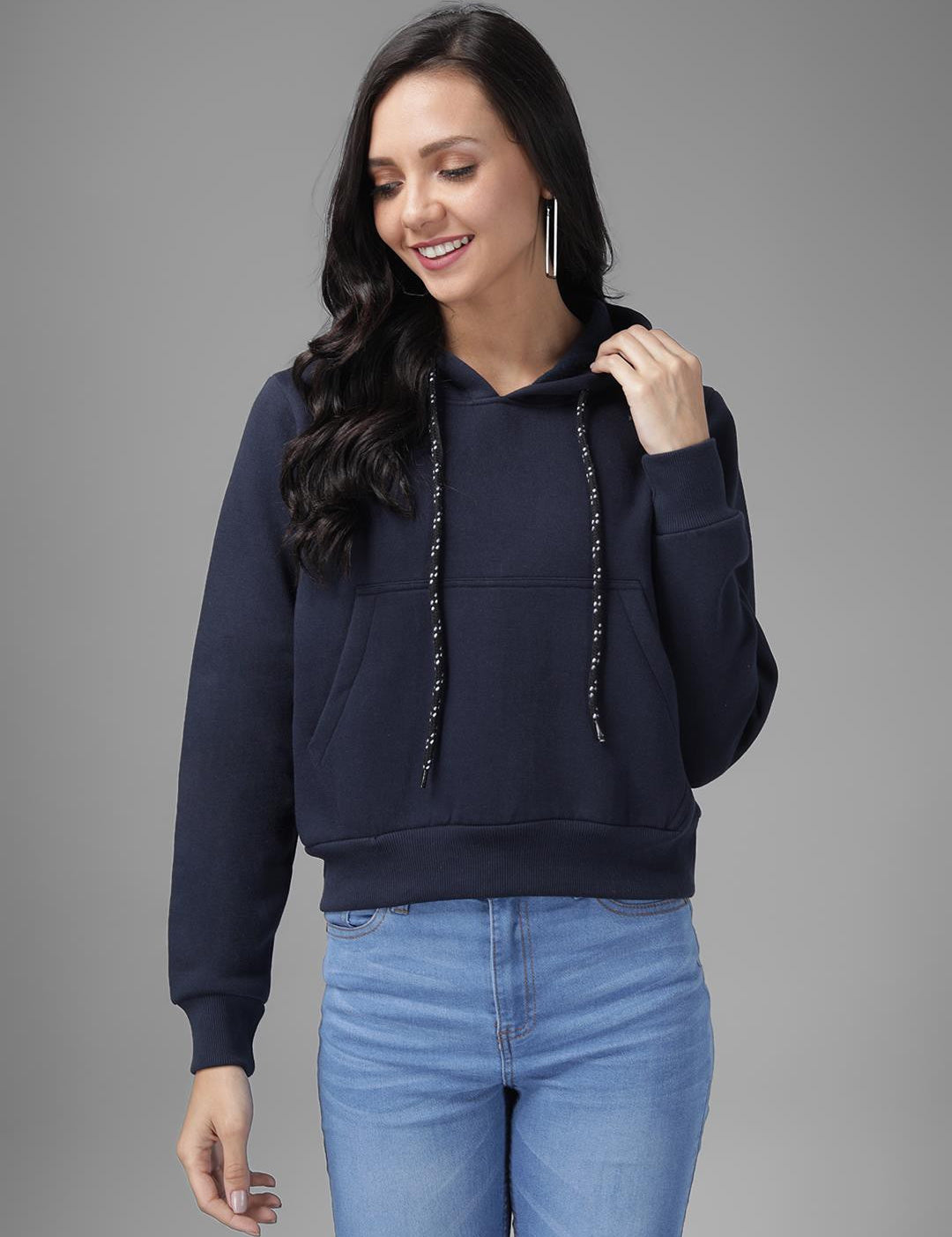 KOTTY Full Sleeve Solid Women Sweatshirt 