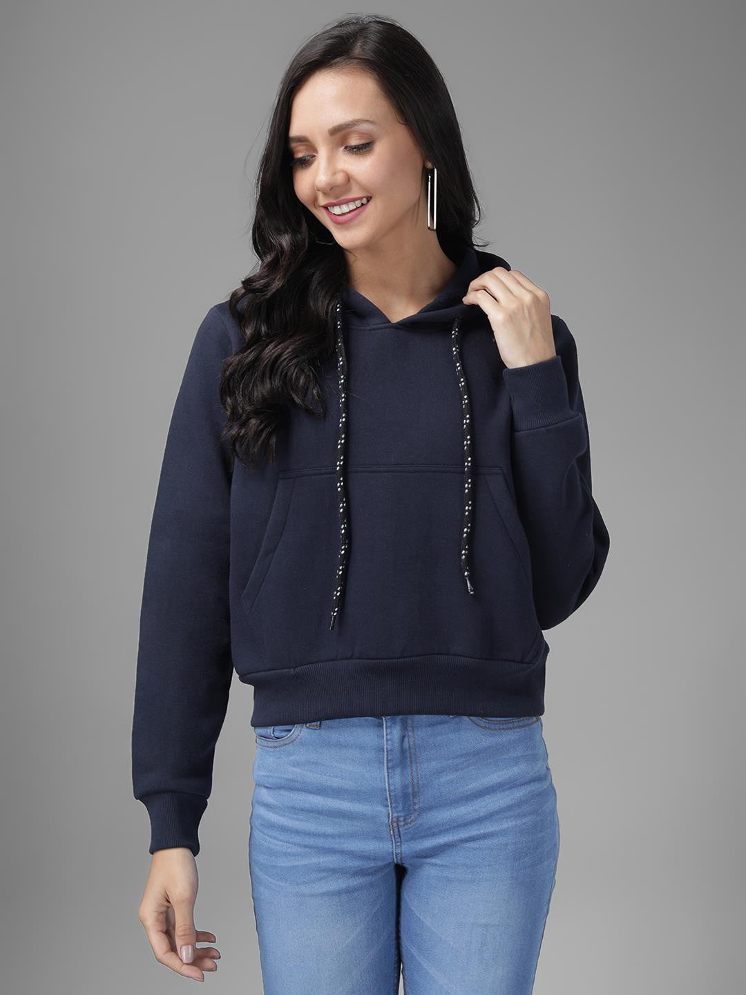 KOTTY Full Sleeve Solid Women Sweatshirt 