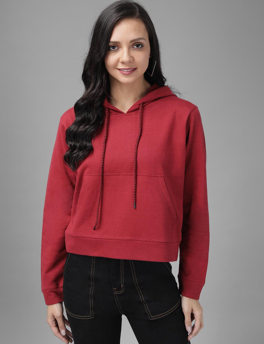 KOTTY Full Sleeve Solid Women Sweatshirt 
