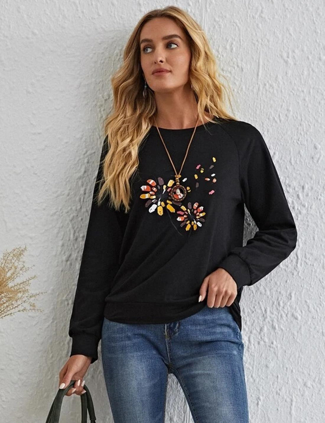KOTTY Full Sleeve Floral Print Women Sweatshirt 