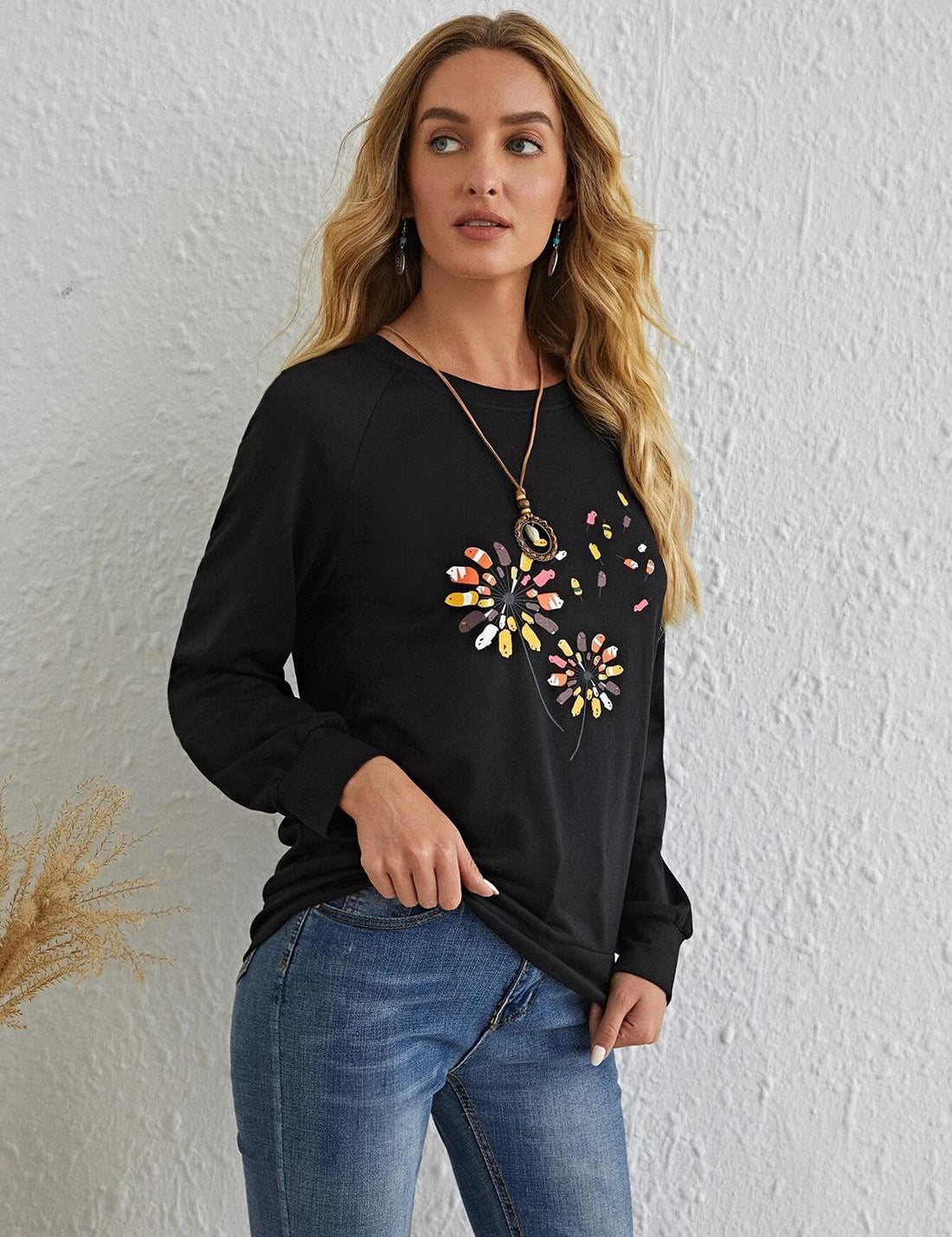 KOTTY Full Sleeve Floral Print Women Sweatshirt 