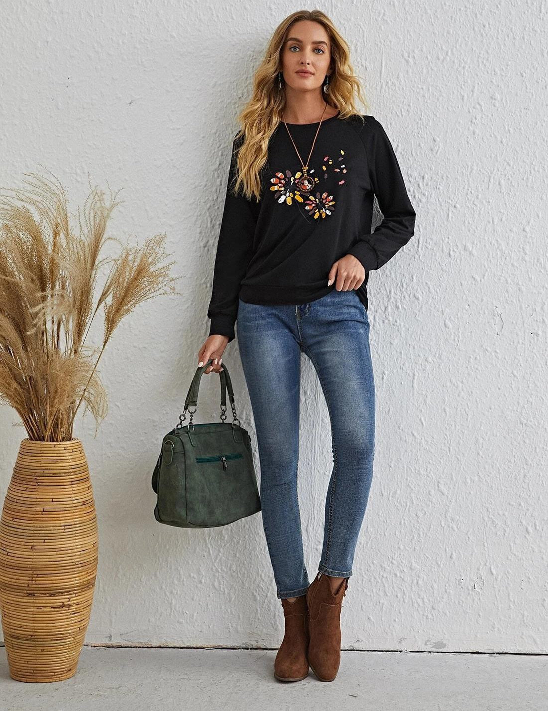 KOTTY Full Sleeve Floral Print Women Sweatshirt 