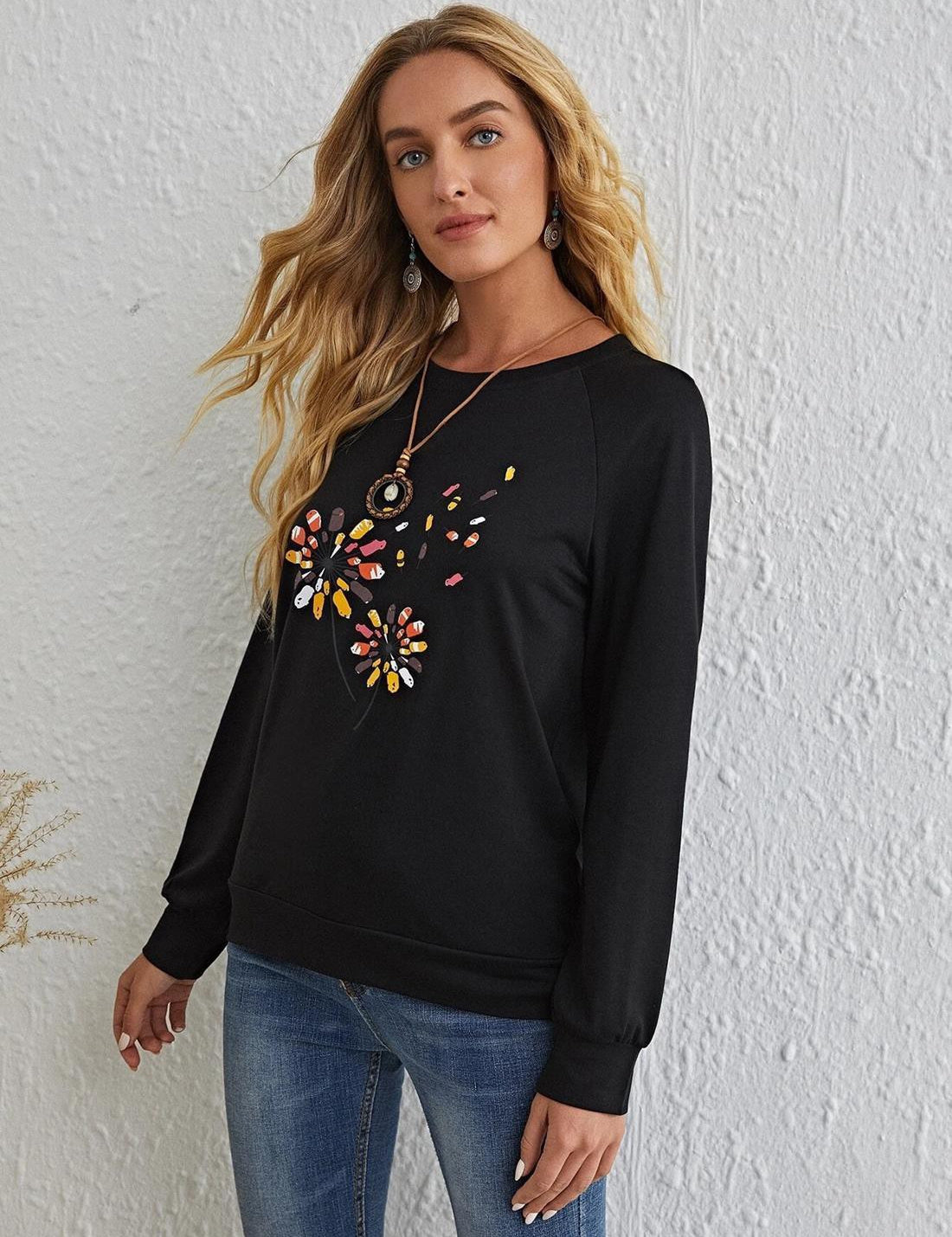 KOTTY Full Sleeve Floral Print Women Sweatshirt 
