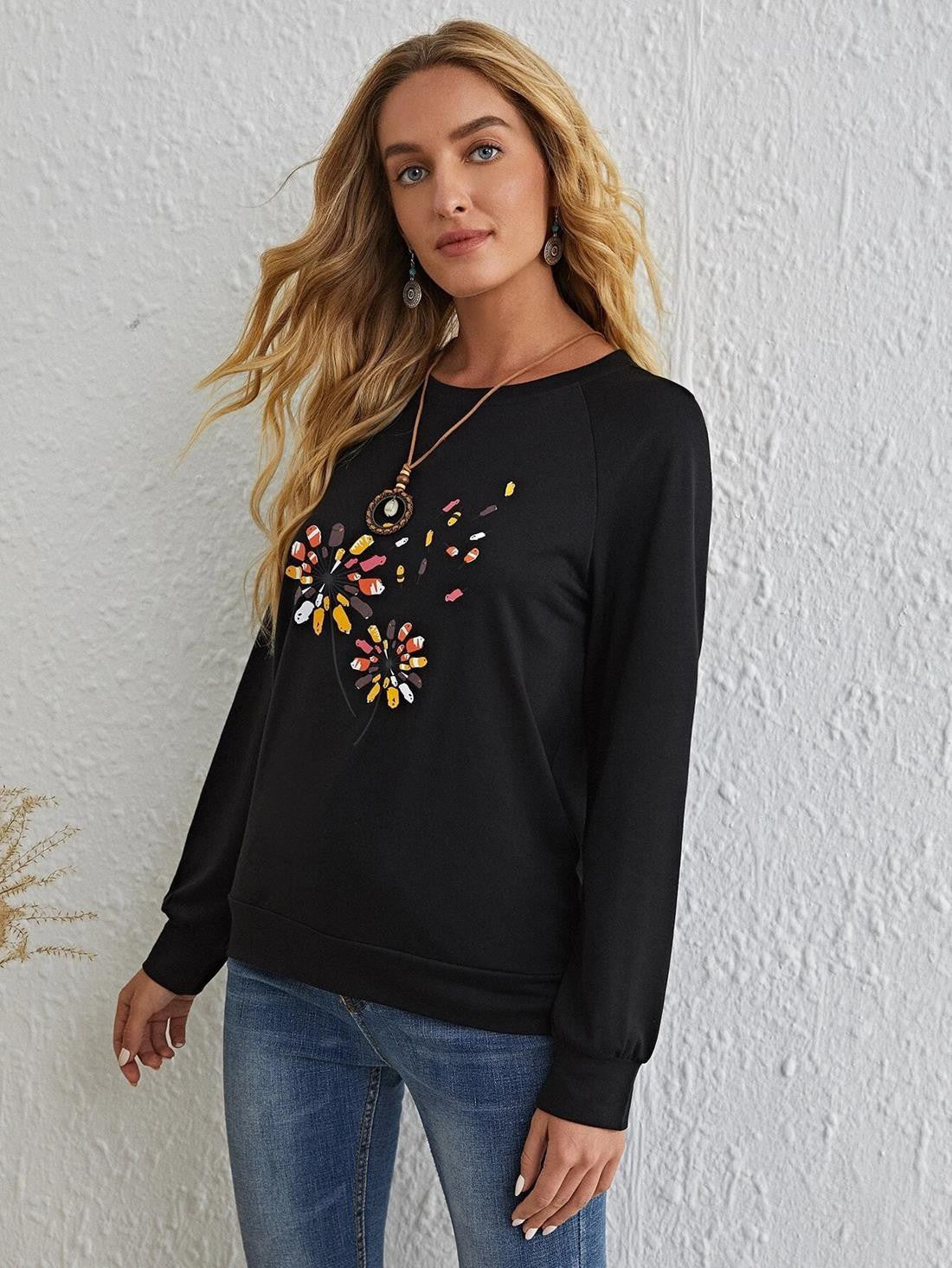 KOTTY Full Sleeve Floral Print Women Sweatshirt 