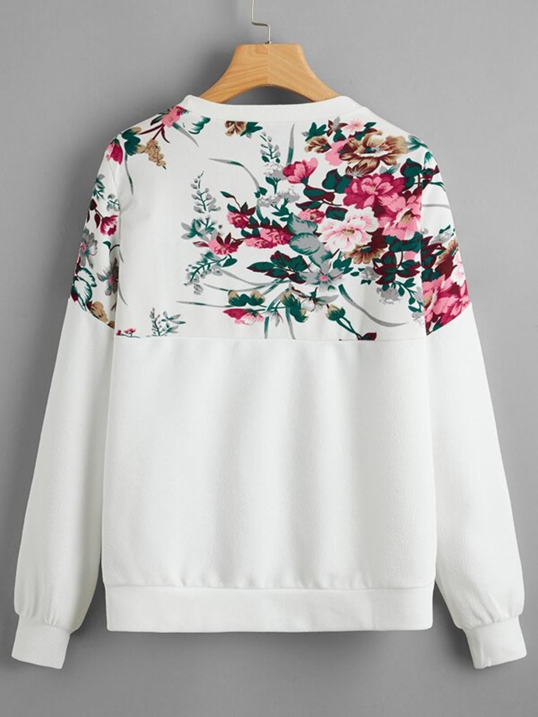 KOTTY Full Sleeve Floral Print Women Sweatshirt 