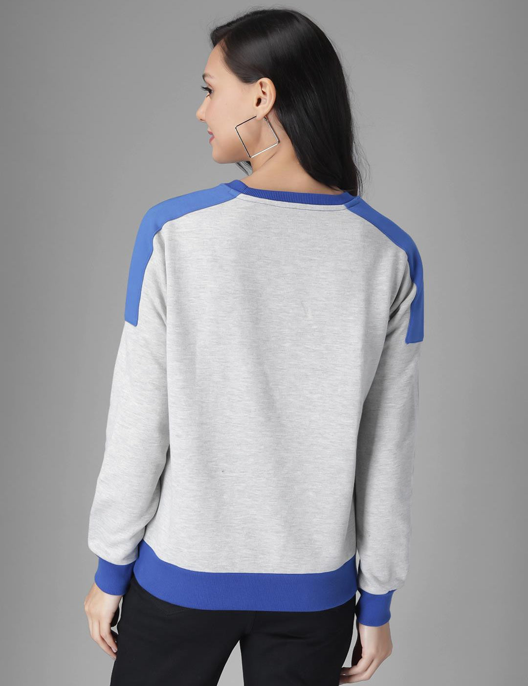 KOTTY Full Sleeve Color Block Women Sweatshirt 