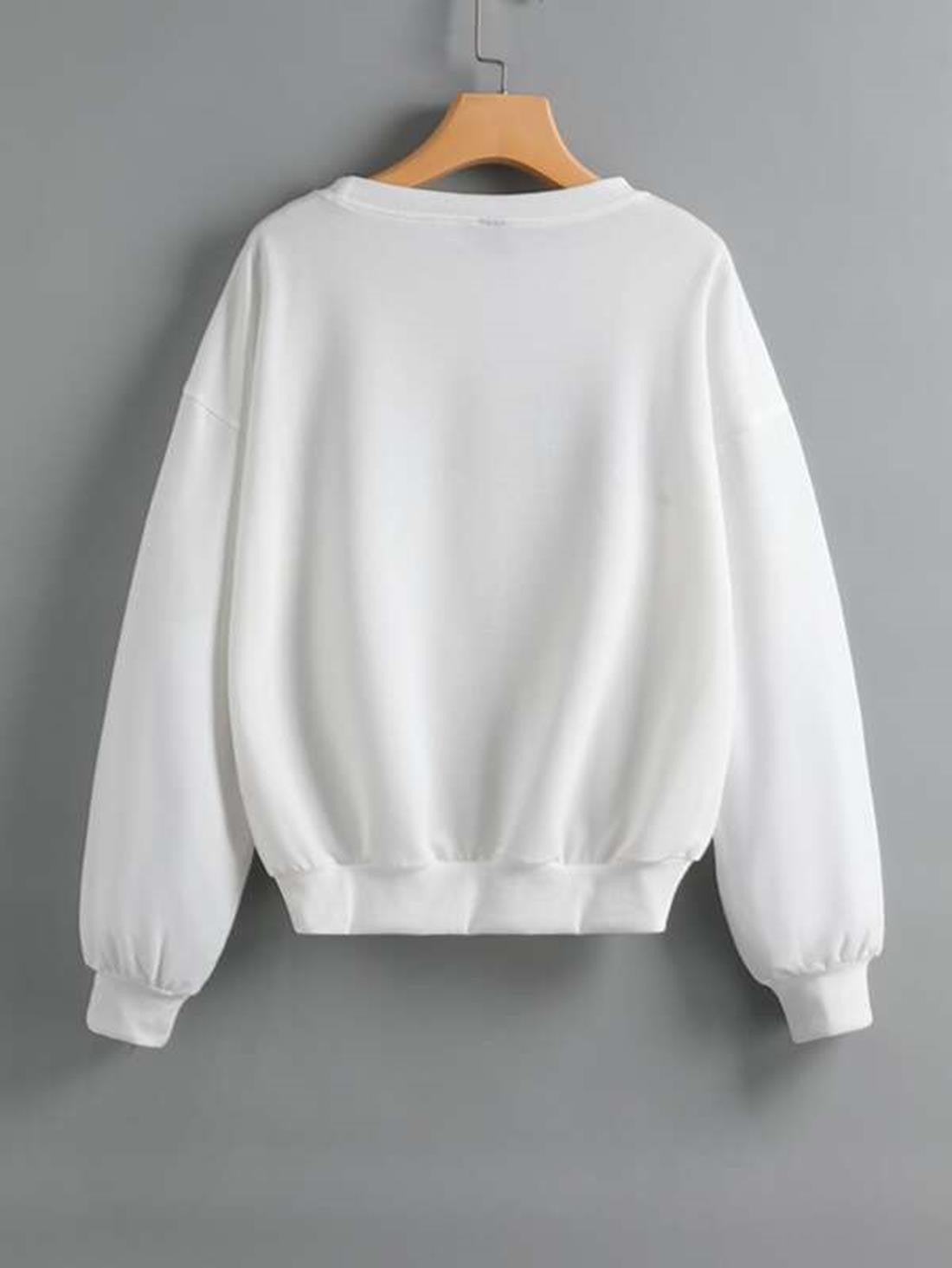 KOTTY Women's Solid Kettle Black Stylish Sweatshirt