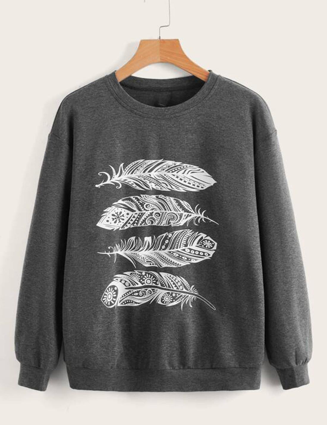 KOTTY Women's Solid Kettle Black Stylish Sweatshirt