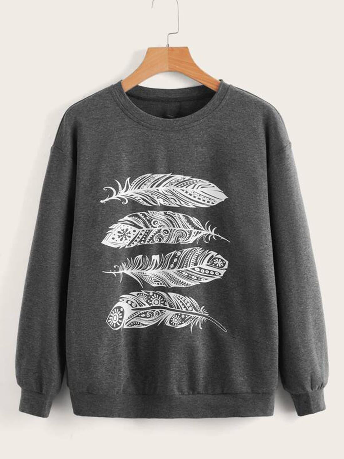 KOTTY Women's Solid Kettle Black Stylish Sweatshirt