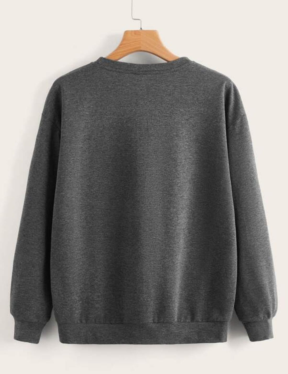 KOTTY Women's Solid Kettle Black Stylish Sweatshirt