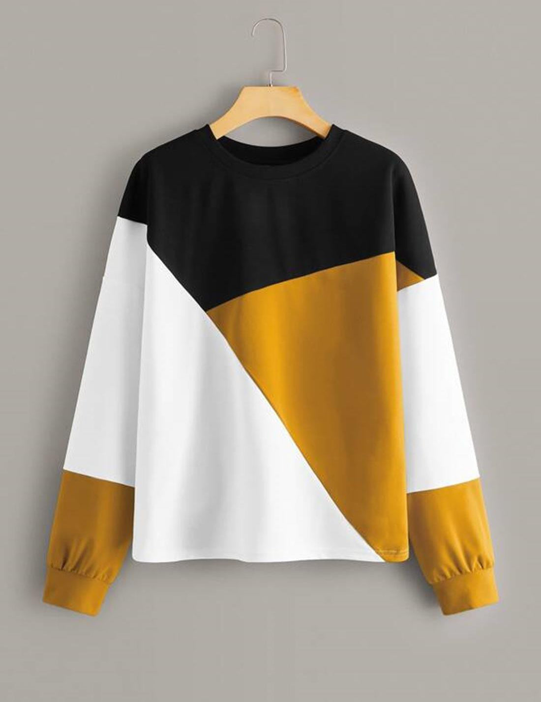 KOTTY Women's Solid Kettle Black Stylish Sweatshirt