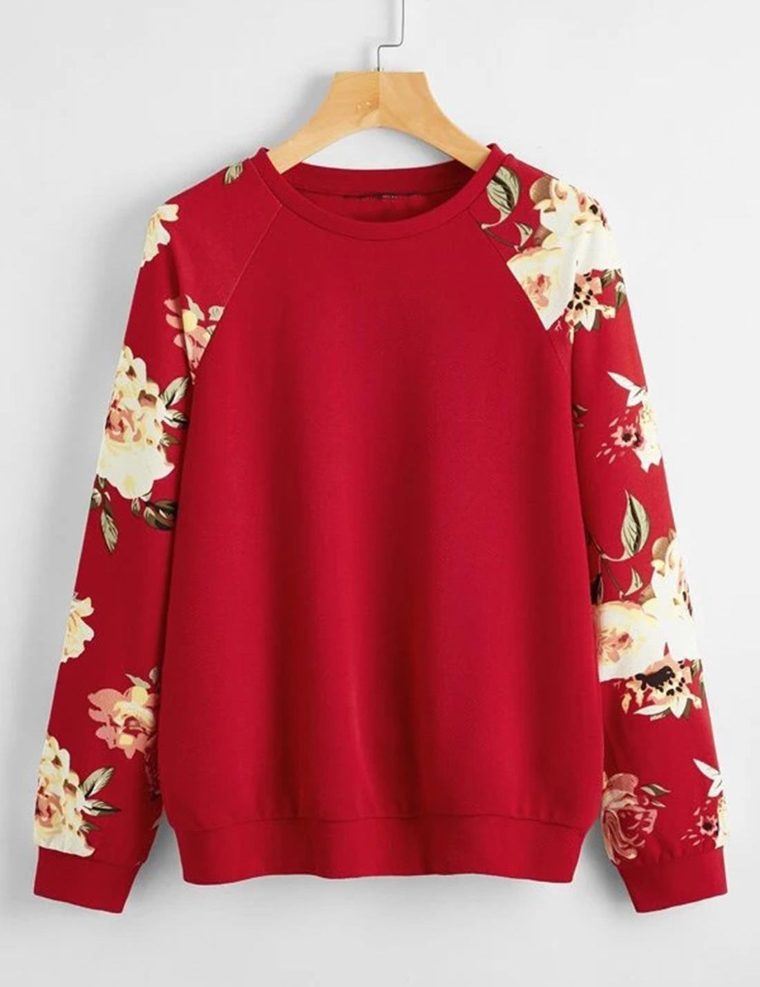 KOTTY Full Sleeve Floral Print Women Sweatshirt 