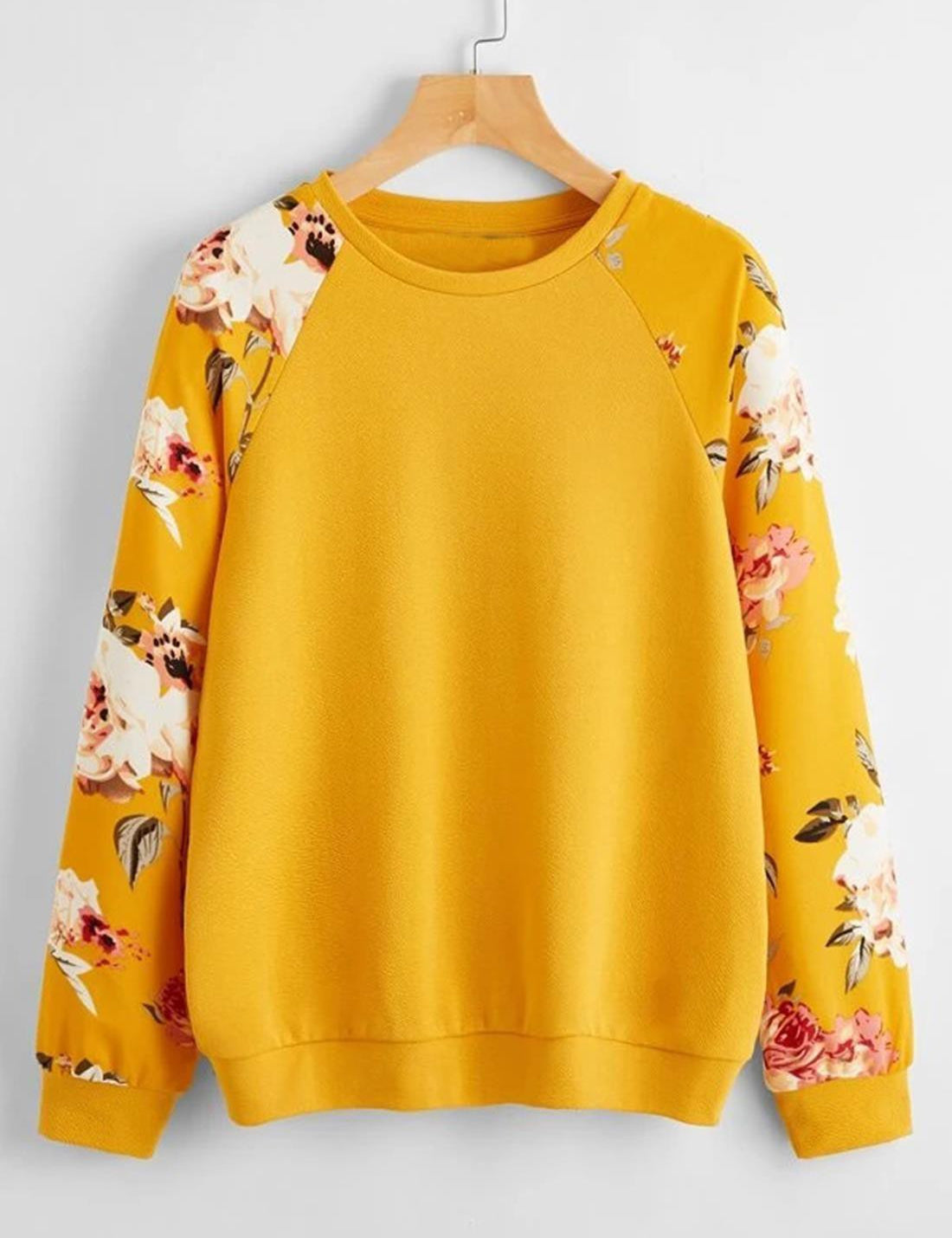 KOTTY Full Sleeve Floral Print Women Sweatshirt 