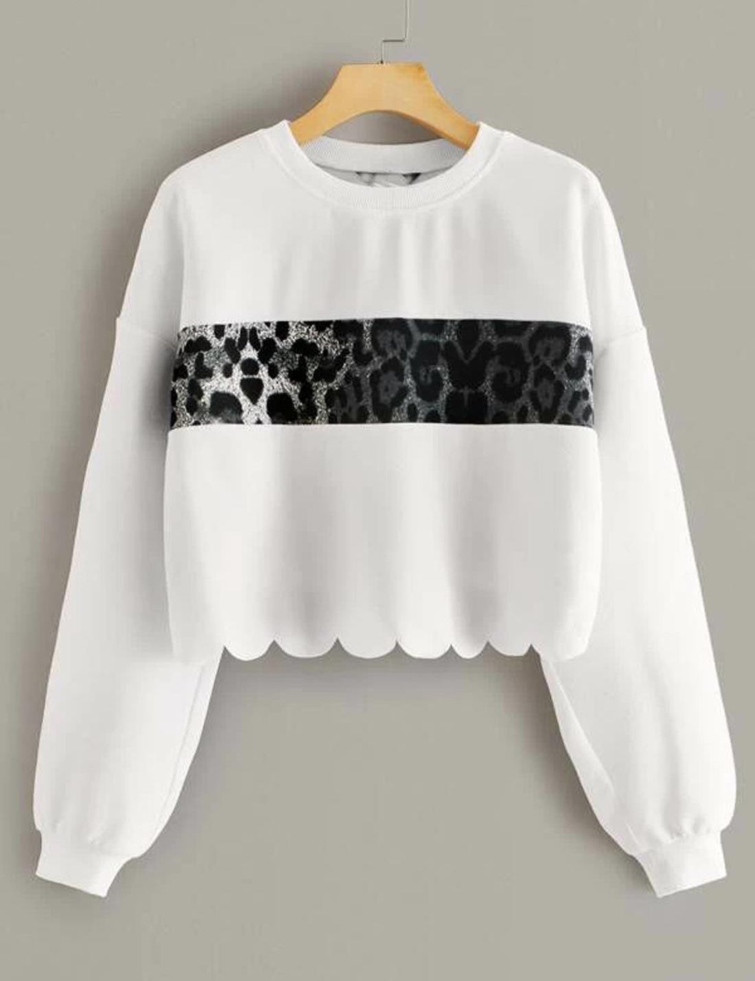 KOTTY Women's Solid Kettle Black Stylish Sweatshirt