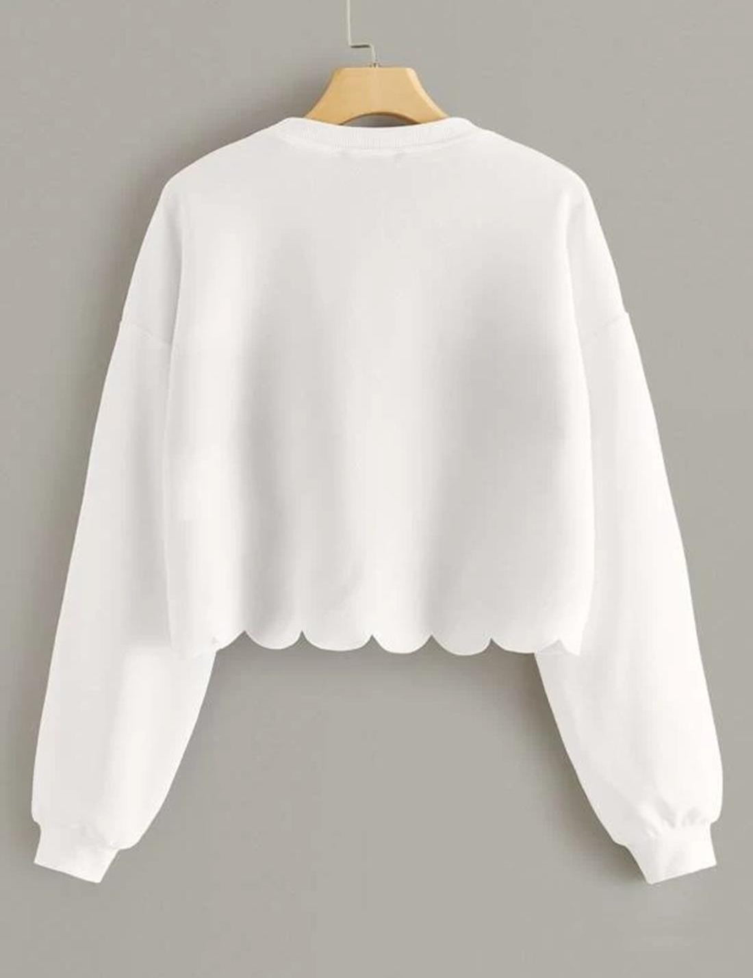KOTTY Women's Solid Kettle Black Stylish Sweatshirt