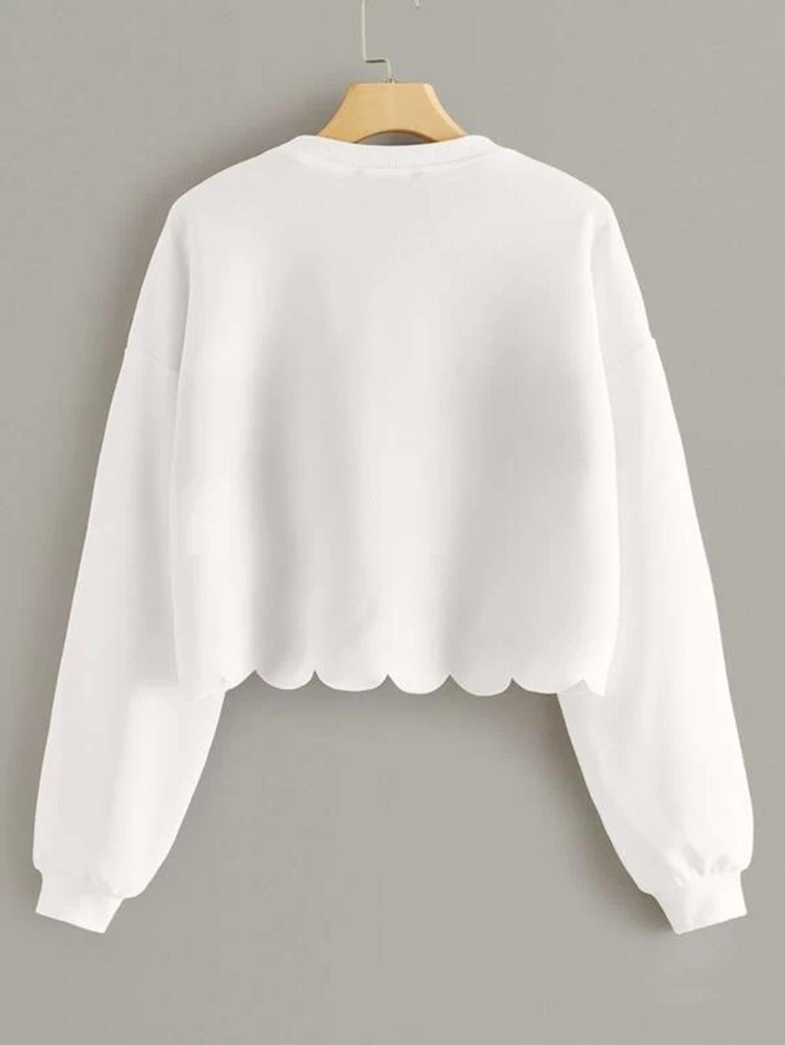 KOTTY Women's Solid Kettle Black Stylish Sweatshirt