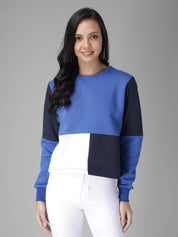 KOTTY Full Sleeve Color Block Women Sweatshirt 