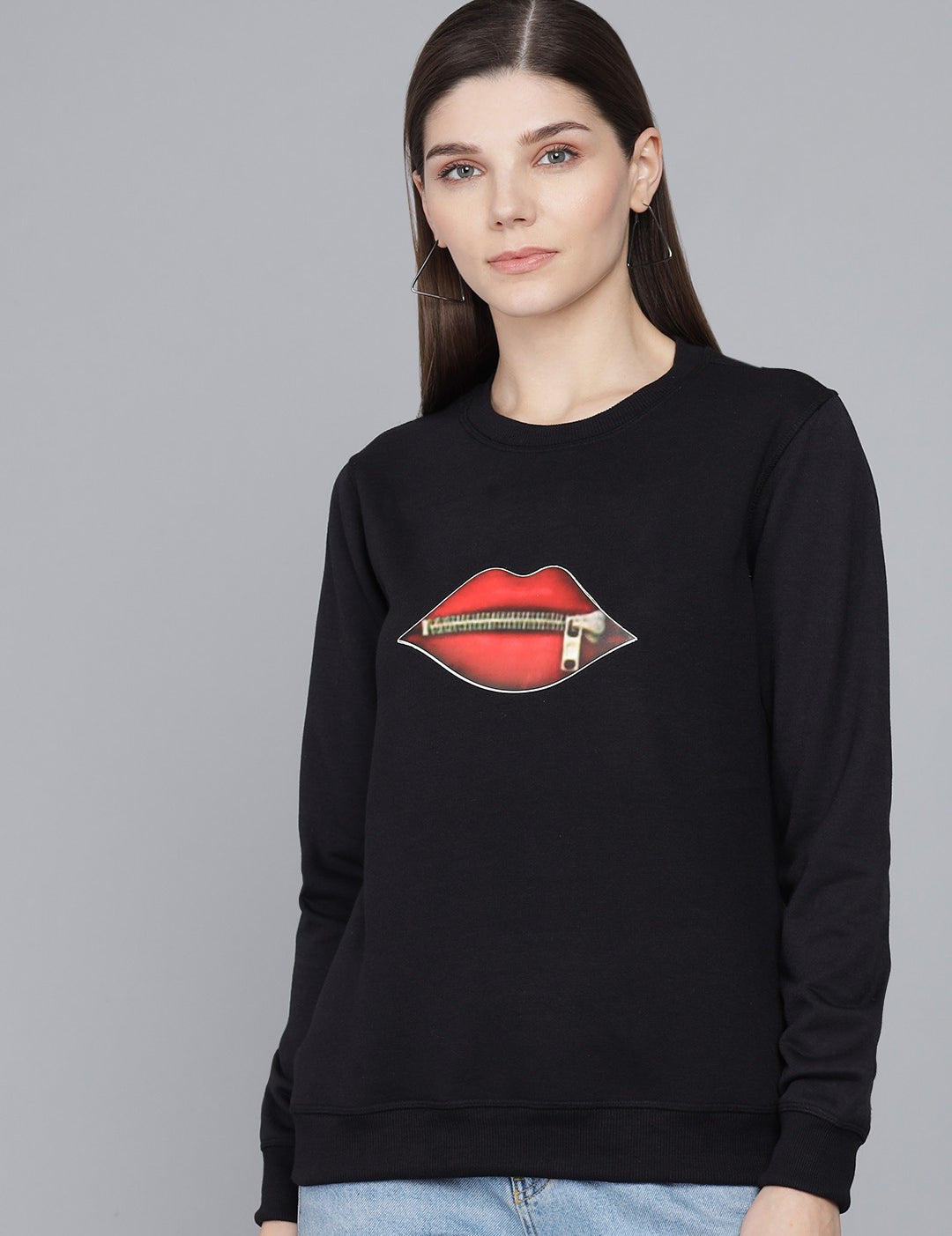 KOTTY Full Sleeve Printed Women Sweatshirt 