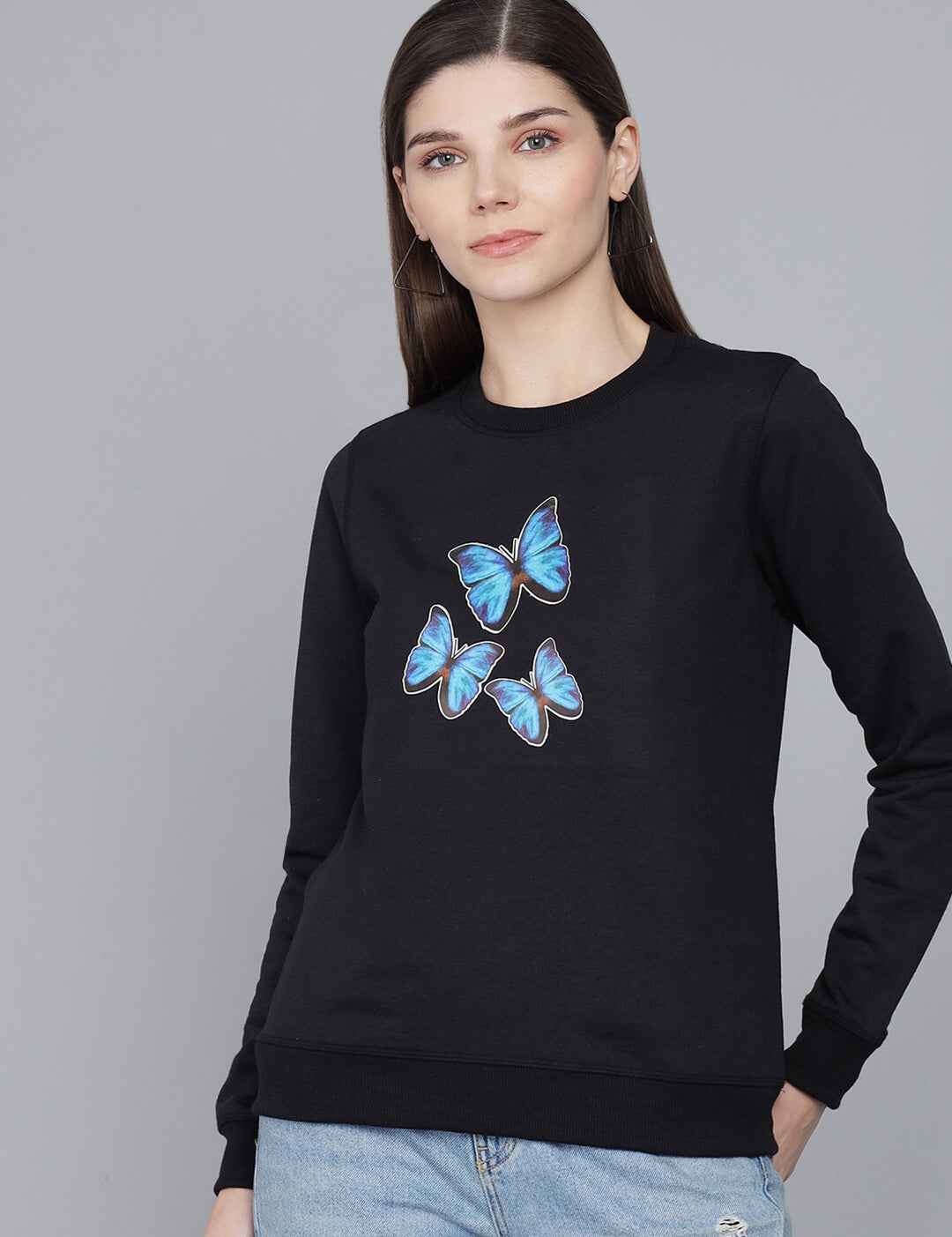 KOTTY Full Sleeve Printed Women Sweatshirt 