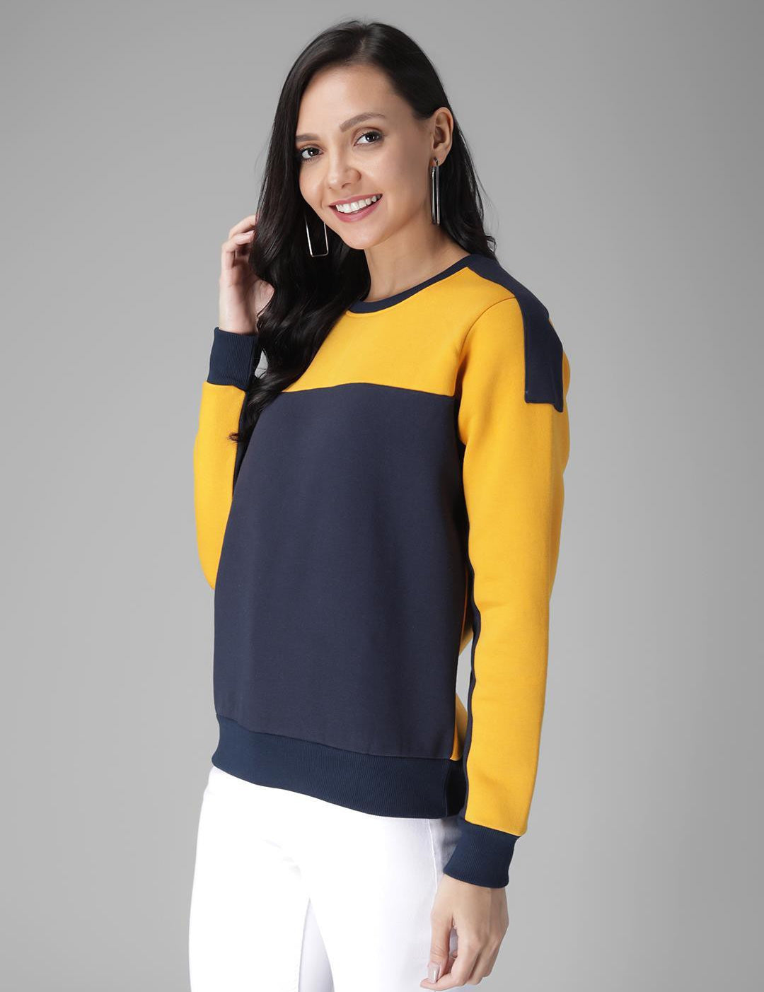 KOTTY Cotton Womens Full Sleeve Round Neck Sweatshirt