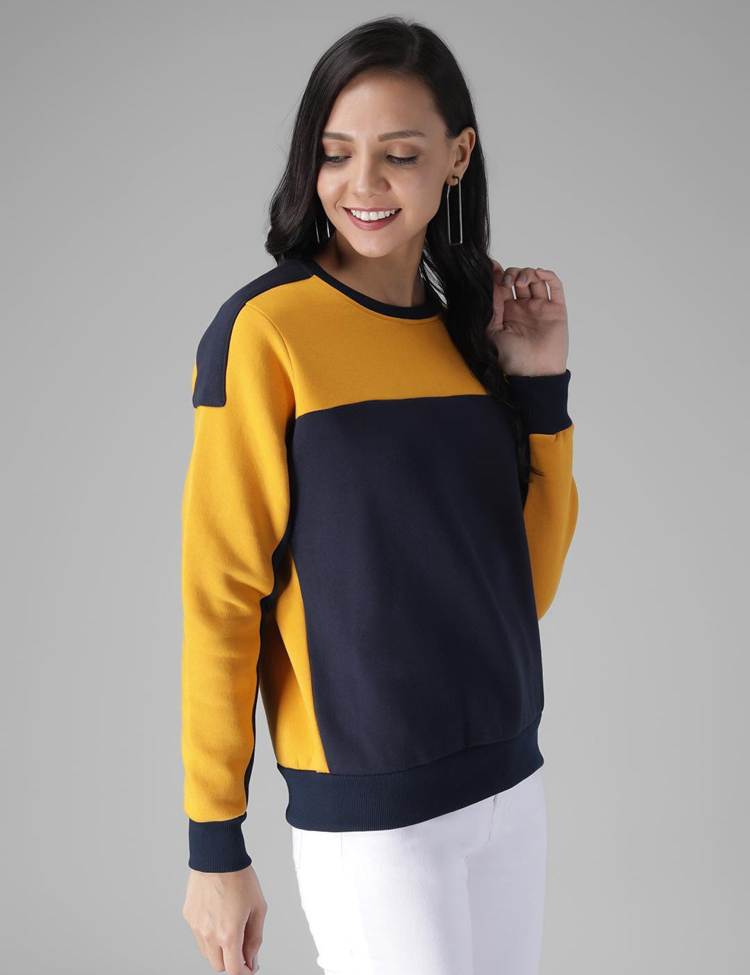 KOTTY Cotton Womens Full Sleeve Round Neck Sweatshirt
