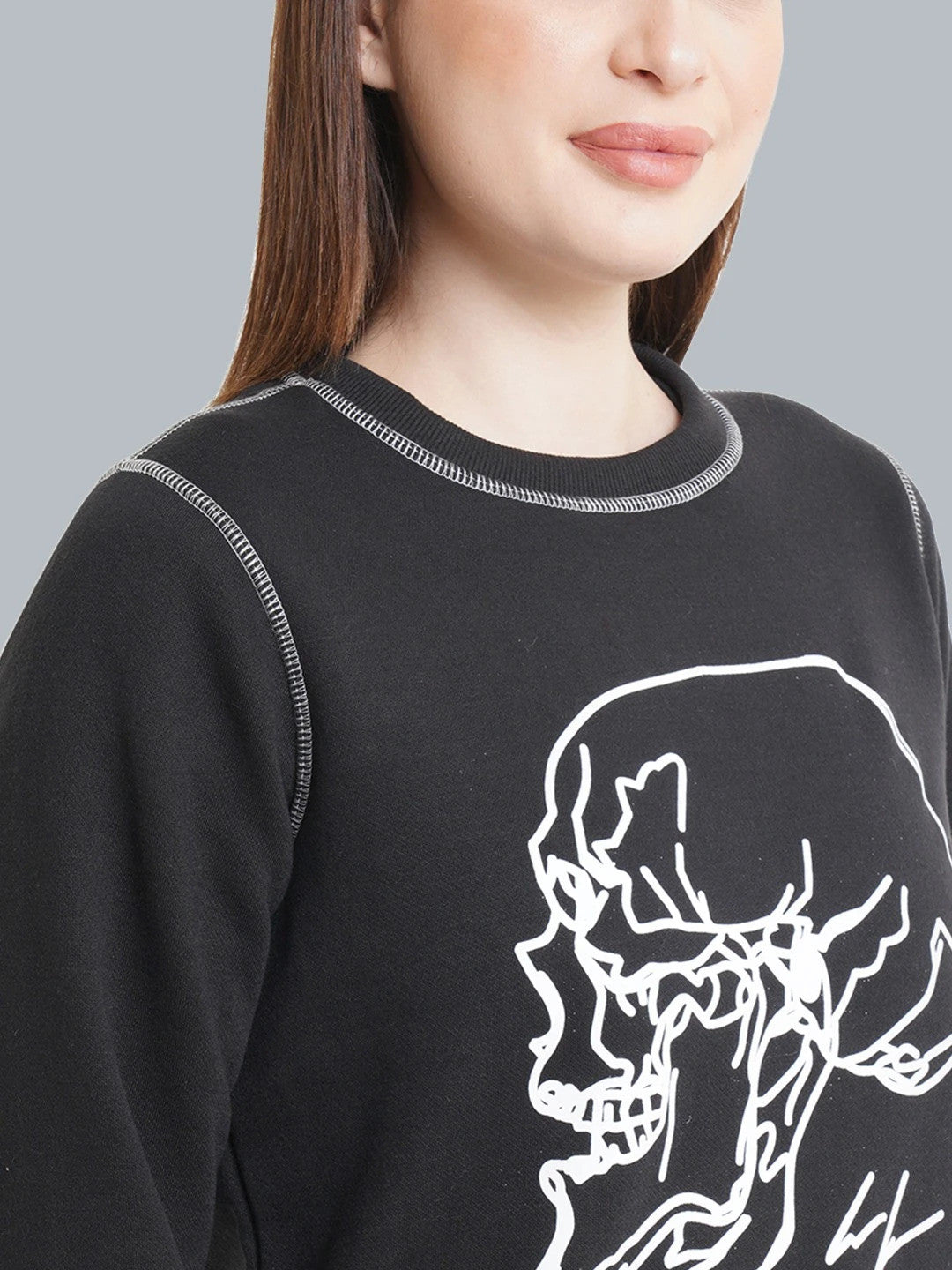 KOTTY Full Sleeve Printed Women Sweatshirt 